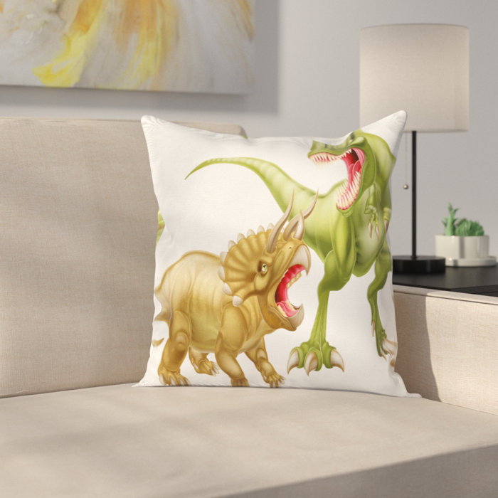 dinosaur with two fans on head